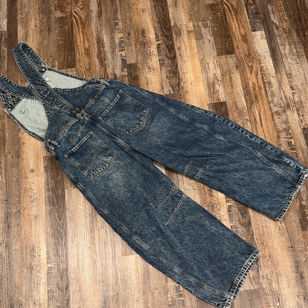 Free People Barrel Jean Overalls Large